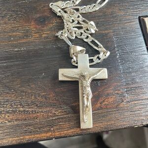Sterling silver chain and cross